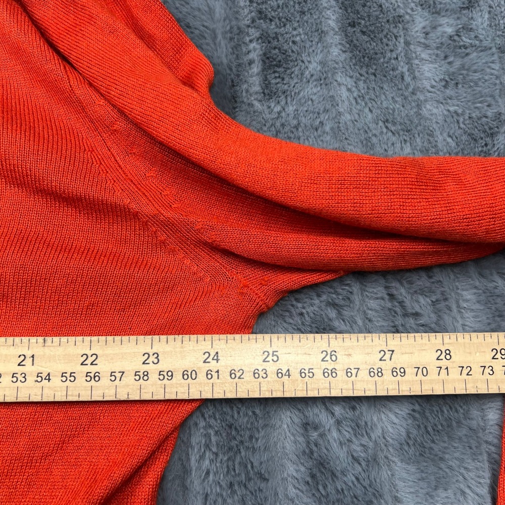 Banana Republic Silk Cashmere Sweater Orange Crew Neck XL 12232 - Picture 3 of 7